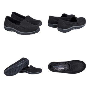 Skechers Women's Black Air-Cooled Memory Foam Slip-On Shoes